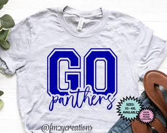 GO Panthers Shirt | Panthers Football shirt | Football Game Day Shirt | Mom Football shirts Panthers Baseball | Panthers Basketball Shirt