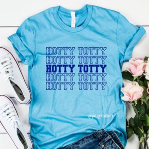 Hotty Totty shirt Rebels Football Tee Football shirts for Women Hotty Totty Football Shirt Rebels Shirt Ole Miss OCEAN BLUE W/ NAVY