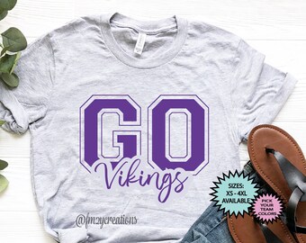 GO Vikings Shirt | Vikings FOOTBALL Shirt | Vikings YALL Shirt | Game Day Shirt | Football Mom shirts | Vikings Baseball Vikings Basketball