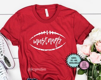 MUSTANGS Football shirt | Mustangs Shirt | Mustang Yall Shirt | Football Game Day Shirt | Football Mom Shirt Mustangs | Mustangs Mascot