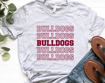 BULLDOGS shirt | Bulldogs Football Tee | Baseball Shirt | Football Game Shirt | MOM Football Shirt | Game Day Shirt | Basketball Shirt