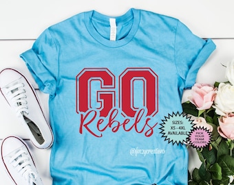 REBELS Shirt | GO Rebels Shirt | Football Shirt | Rebels Basketball Shirt | Game Day Shirt | Rebels Baseball | MOM Football Shirt | Ole Miss