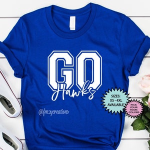 Go HAWKS Shirt | Hawks Football Shirt | Football Game Day Shirt | Football Mom shirts | Hawks Baseball Shirt HAWKS Basketball Shirt