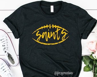 SAINTS Football shirt | Football Tee | Football Game Shirt | Football shirts for Women | Saints Football | HIGH School Spirit Tee | NOLA