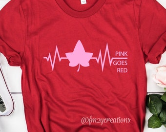 pink goes red t shirts