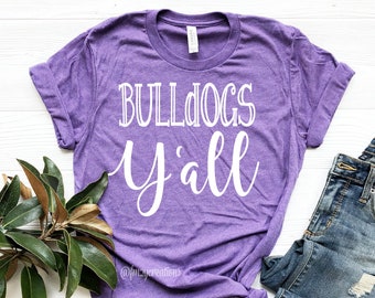 BULLDOGS Baseball shirt | Baseball Tee | Softball Shirt | Game Day shirts for Women | Bulldogs Baseball Shirt | School Spirit Tee