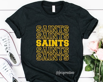 SAINTS Shirt | Saints Football Tee | Saints Football Game Shirt | Saints Football School Spirit Tee | Football shirts for Women New Orleans