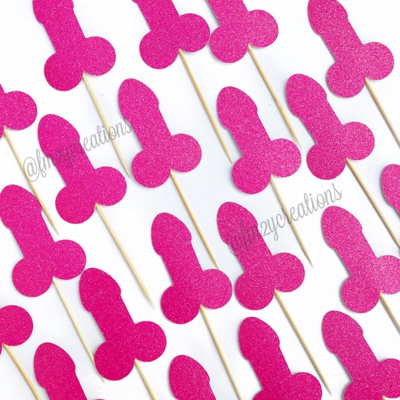 Penis Cupcake Toppers Penis Party Cupcake Toppers Penis Etsy