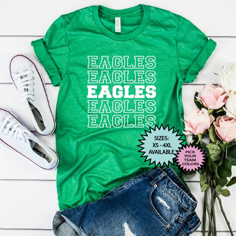 EAGLES Shirt Eagles Football shirt Eagles Baseball Tee Etsy