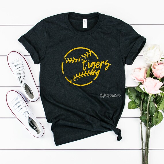 TIGERS Baseball shirt | Baseball Tee | Baseball Mom Shirt | Baseball shirts for Women | TIGERS Baseball Shirt School Spirit | Softball Shirt
