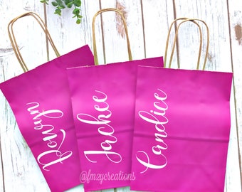 Bachelorette Party Gift Bags | Personalized gift bags | Bridesmaid gift bags | Thank you gift bag | Bridal Party Gift Bag | SS
