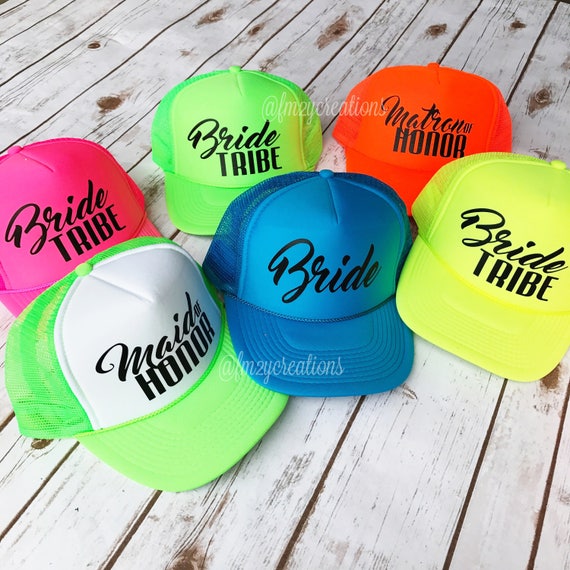 neon trucker cap