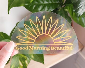 Sunflower Suncatcher Window Decal: Rainbow Prism Gift