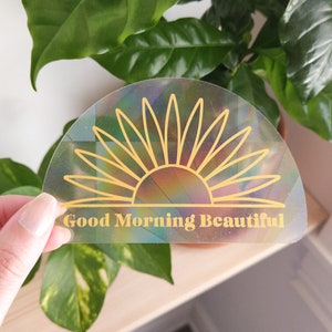 Sunflower Suncatcher Window Decal: Rainbow Prism Gift