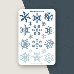 Sticker Sheet - Snowflakes: Journaling stickers for your planner or bullet journal