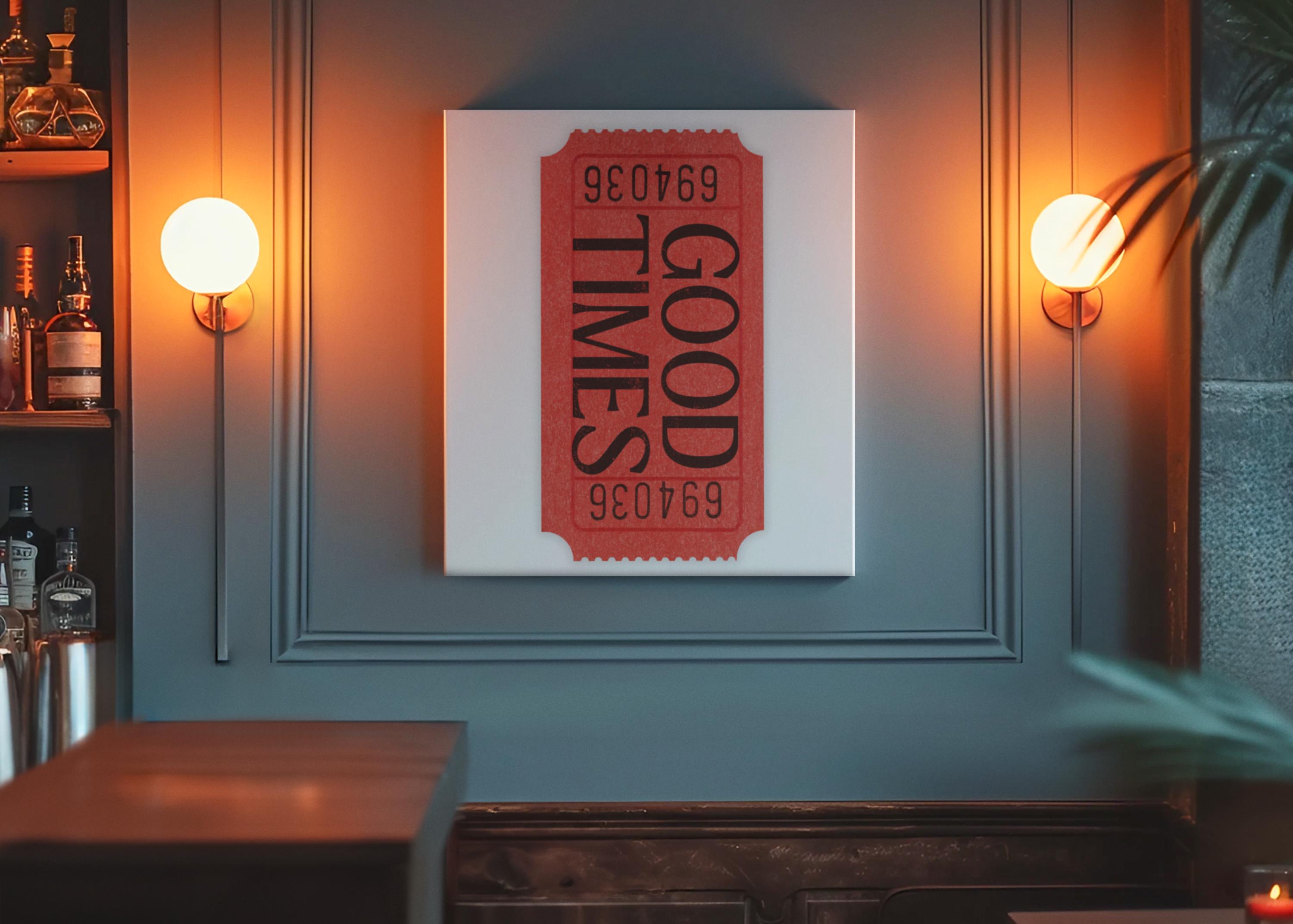 Retro Good Time Vintage Movie Ticket 'good Times' Poster, Retro Cinema Wall Art - Etsy