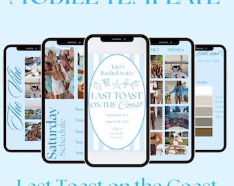 Coastal Bachelorette Itinerary, Customizable Template (Digital Download)