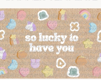 So Lucky to Have You Banner Template | Canva Template | DIGITAL FILE