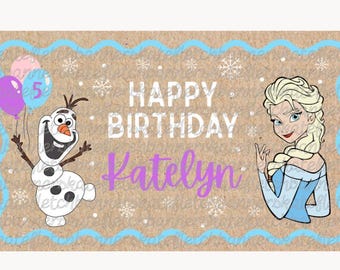 Gefrorene Banner Vorlage | Canva Vorlage | DIGITALE DATEI