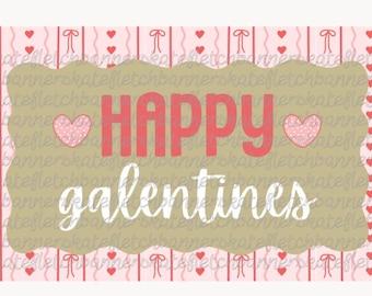 Galentine's Banner Template | Canva Template | DIGITAL FILE