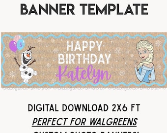 Custom Walgreens Banner Design | 2x6ft Banner (Digital Download) | "Frozen"