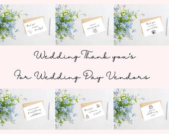 Wedding Vendor Thank You Card Template | Editable Printable (Digital Download)
