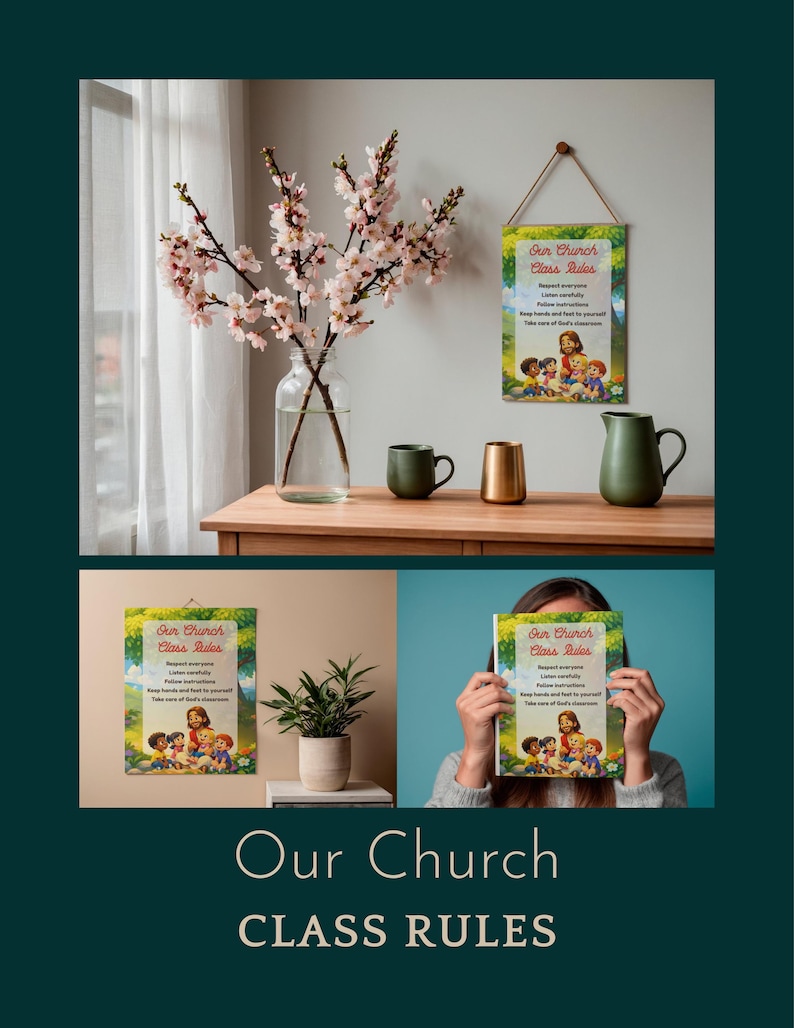 Sunday School Classroom Rules Printable | Church Classroom Rules Poster ...