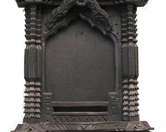 9 inch, Wooden Hand Carved Windows