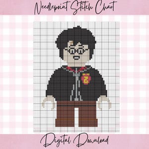 Harry Potter- Digital Needlepoint Stitch Chart- 18 Mesh