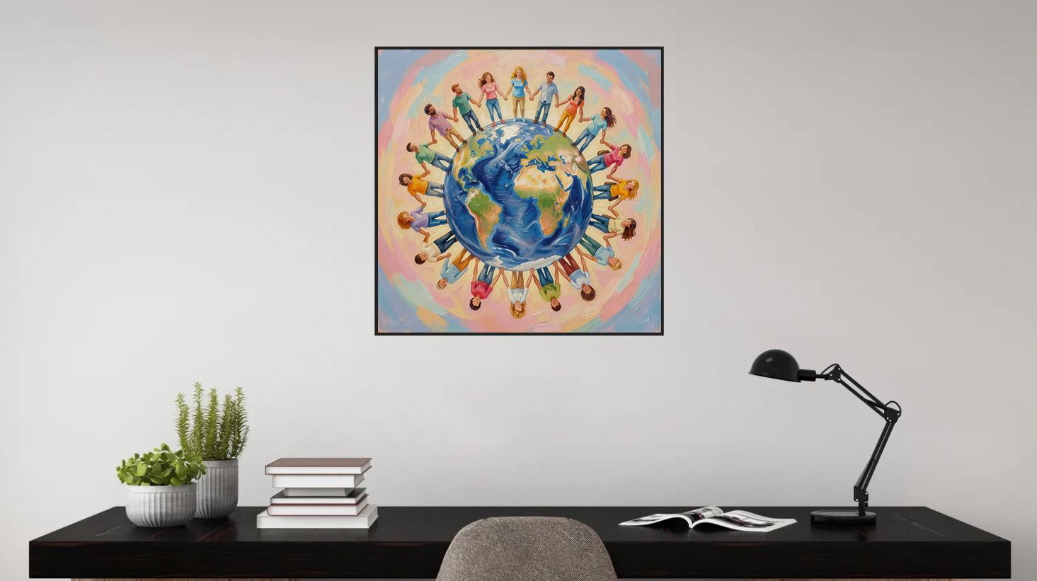 Save the Earth Poster, Global Unity Art Print, Earth Day Wall Art ...