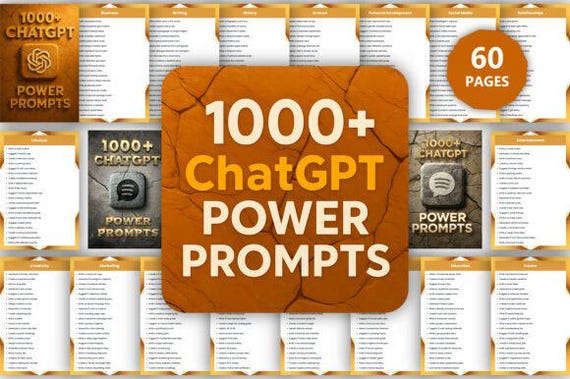 Everyday ChatGPT AI Prompt Guide, 1000+ Prompt Lists for Instant Download