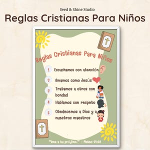 Spanish Christian Rules Poster | Children's Church (Digital Download)