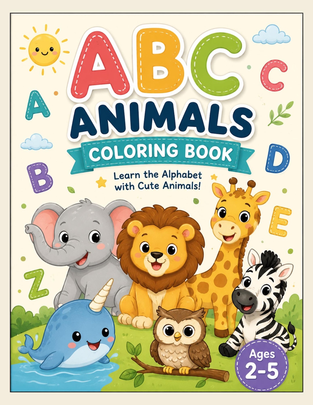 ABC Animals Coloring Book | Alphabet Learning Activity for Kids ...