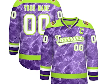 Custom Embroidered Hockey Jersey: Personalized Name, Number, Logo Ice Women Men For Sports Gift