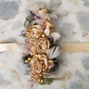 Custom made to order Prom Girl  Exquisite Roses Feathers Wrist Corsage Boutonniere Set | Prom Hoco Homecoming Wedding Fashion accessories