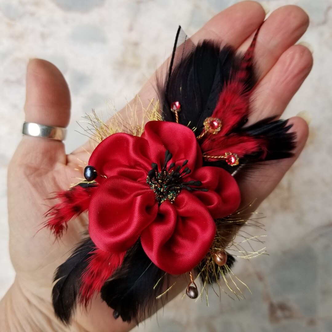 Prom Brooch Custom Made to Order | Prom Wedding Event | Scarlet Black Gold ...