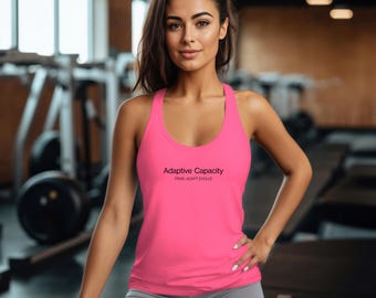 Adaptive Capacity Minimal Gym Tank Top | Aesthetic Fitness Tank | Minimalist Workout Shirt | Gym Wear Tank | Gift for Her