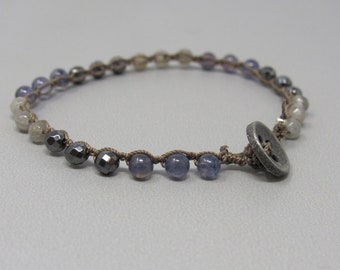 Lolite, Labradorite and Hematite Bracelet