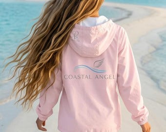 Angel Line Coastal Angel Windbreaker Jacket | Soft Petal Pink Lightweight Zip Up