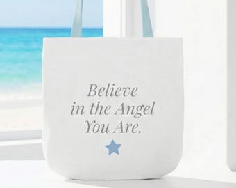 Angel Tote Bag | Minimalist, Spiritual Gift