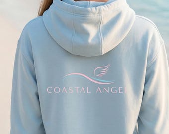 Coastal Angel Hoodie | Angel Line Minimalist Fleece Pullover