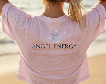 Angel Energy Crop Top | Soft Combed Cotton Spiritual Graphic Tee