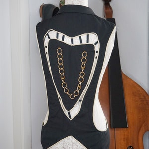 Schwarze Sweetheart Weste Tasche