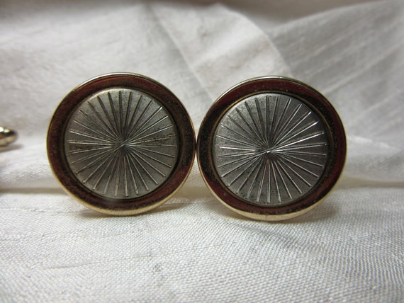 Vintage Two Sets of Goldtone Cufflinks Signed Swa… - image 2