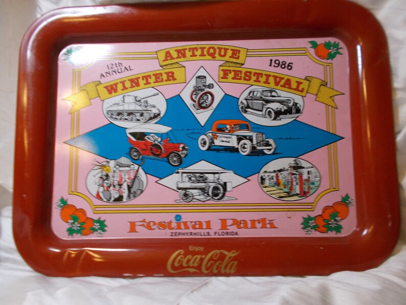 Tin Tray From 1986 From the 12th Annual Antique Winter Etsy