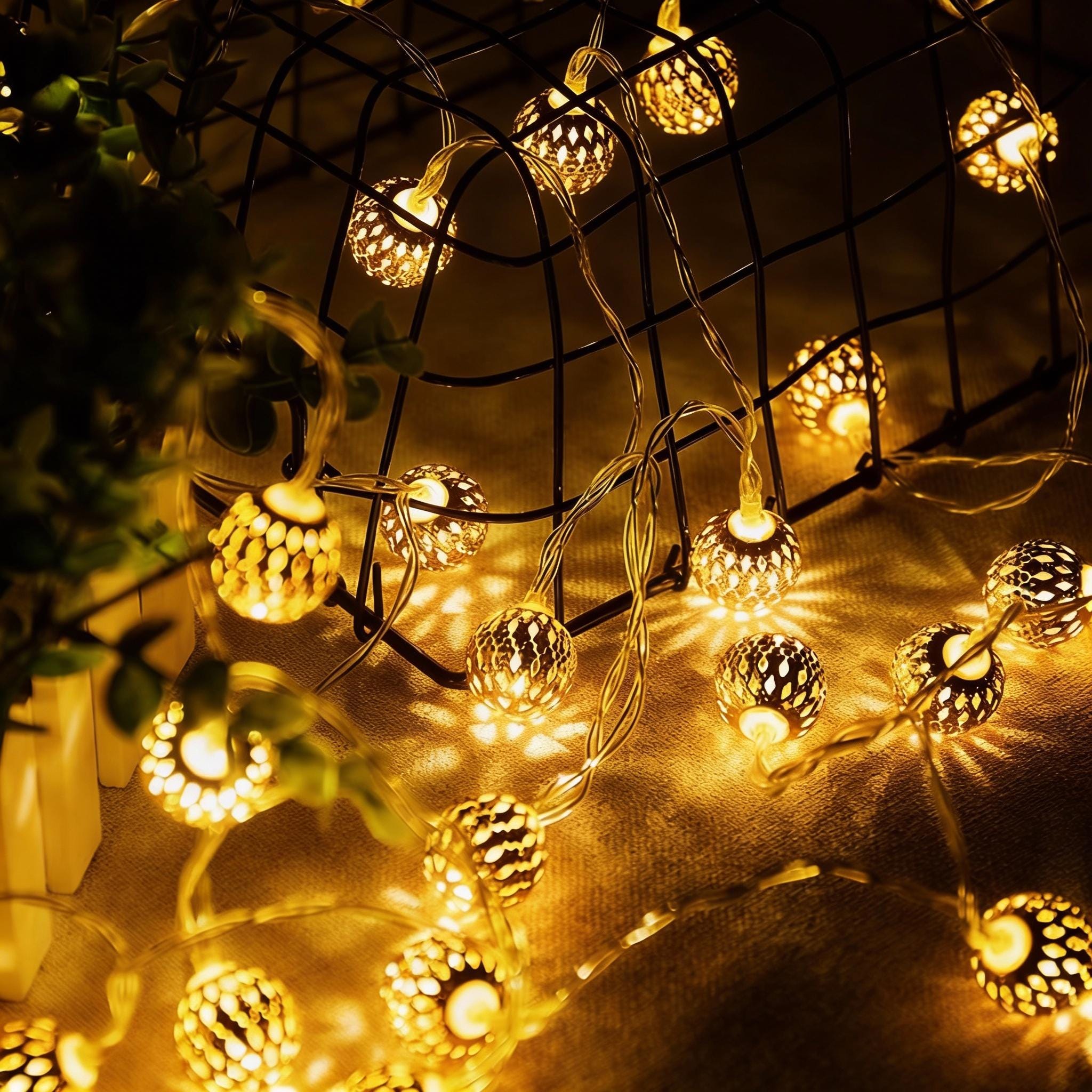 Lichterkette Warmweiß Mit Stecker – 3 M Kupferdraht, 8 Modi, Batteriebetrieben, Für Weihnachten, Hochzeit, Party, Innen & Außen