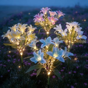 Flower solar lights