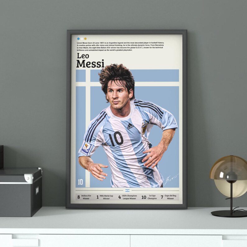 Lionel Messi Poster – Argentina Football Wall Art, Digital Download - Etsy