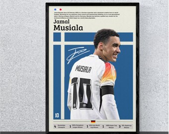 Jamal Musiala Poster – Germany Football Wall Art, Digital Download