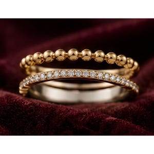 Oura Ring 4th & 5th Gen Ring Jacket, 925 Sterling Silver, Gold Plated Beaded Moissanite Ring Cover, Double Band Ring Guard